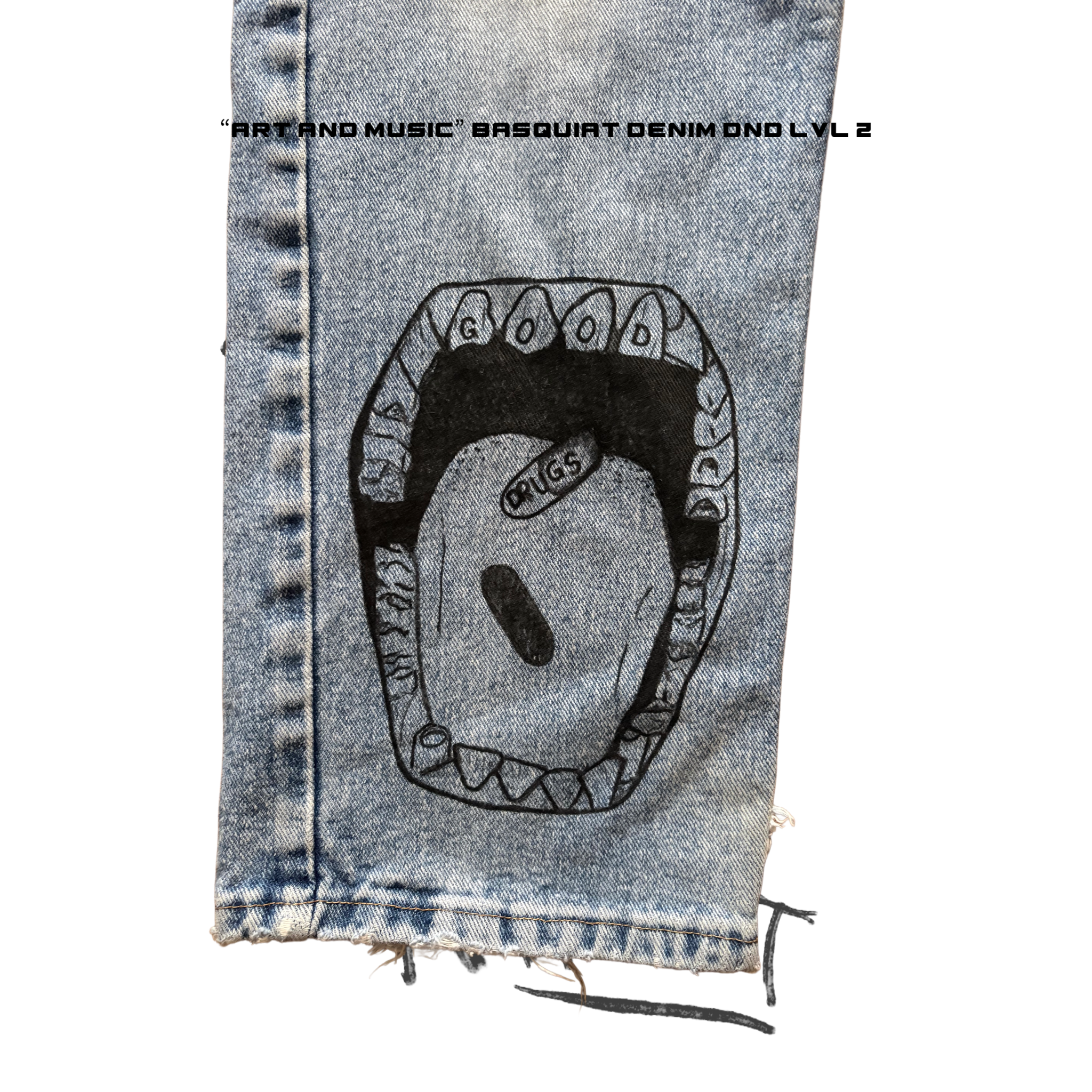 “Art and Music” DND LVL 2 Basquiat Denim