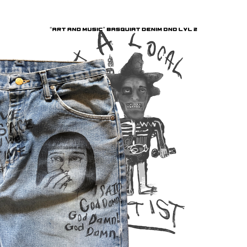 “Art and Music” DND LVL 2 Basquiat Denim