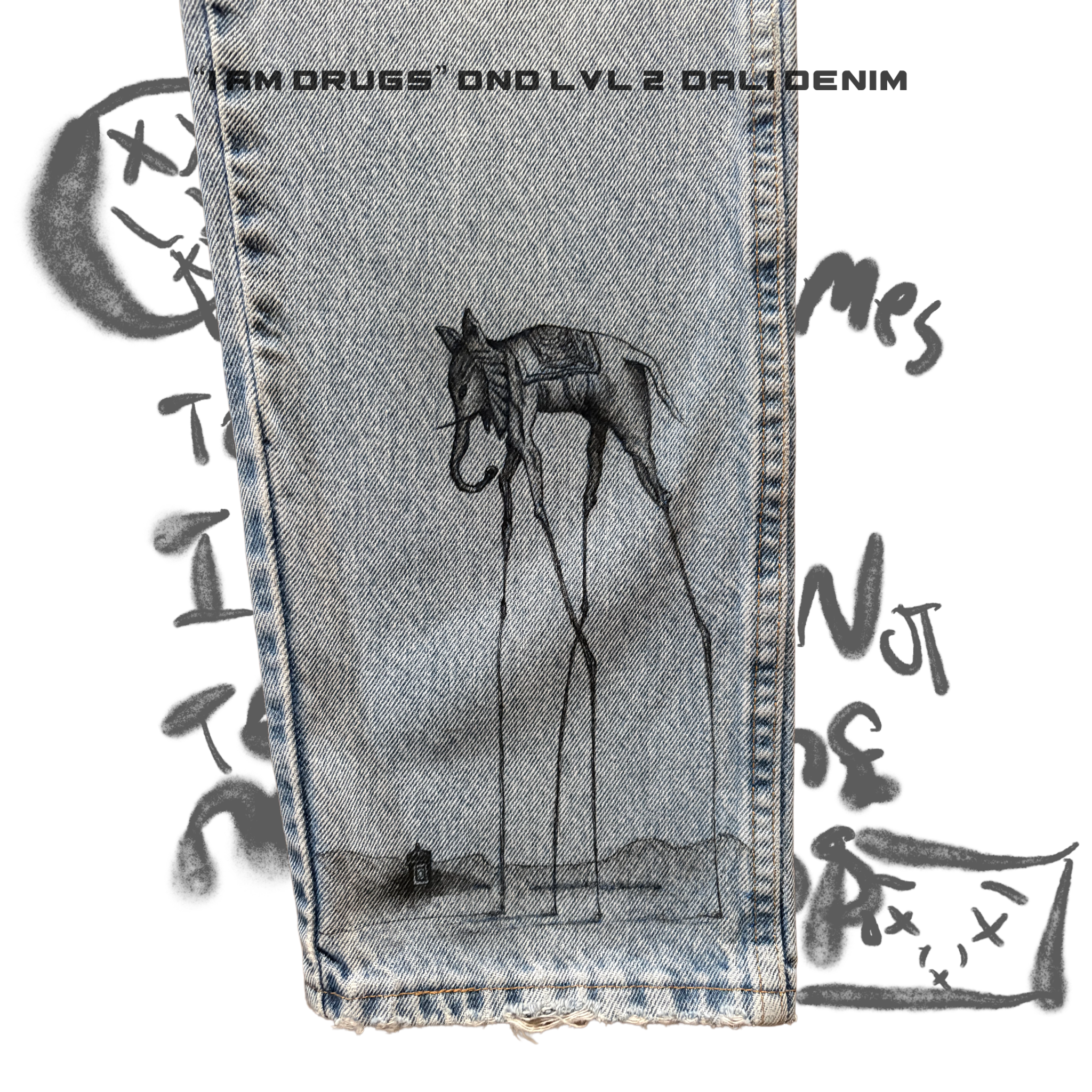 “I Am Drugs” DND LVL 2 Dali Denim