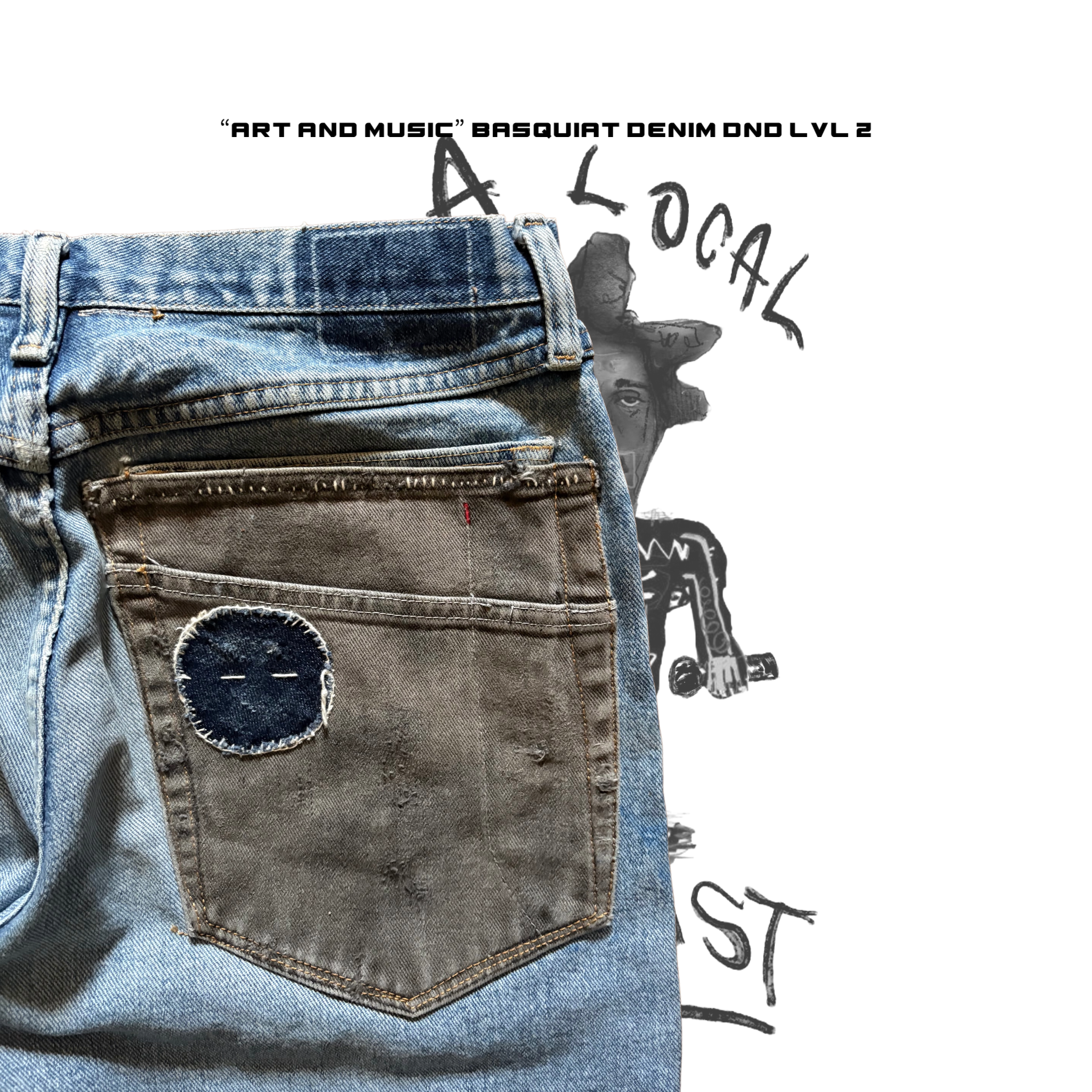 “Art and Music” DND LVL 2 Basquiat Denim