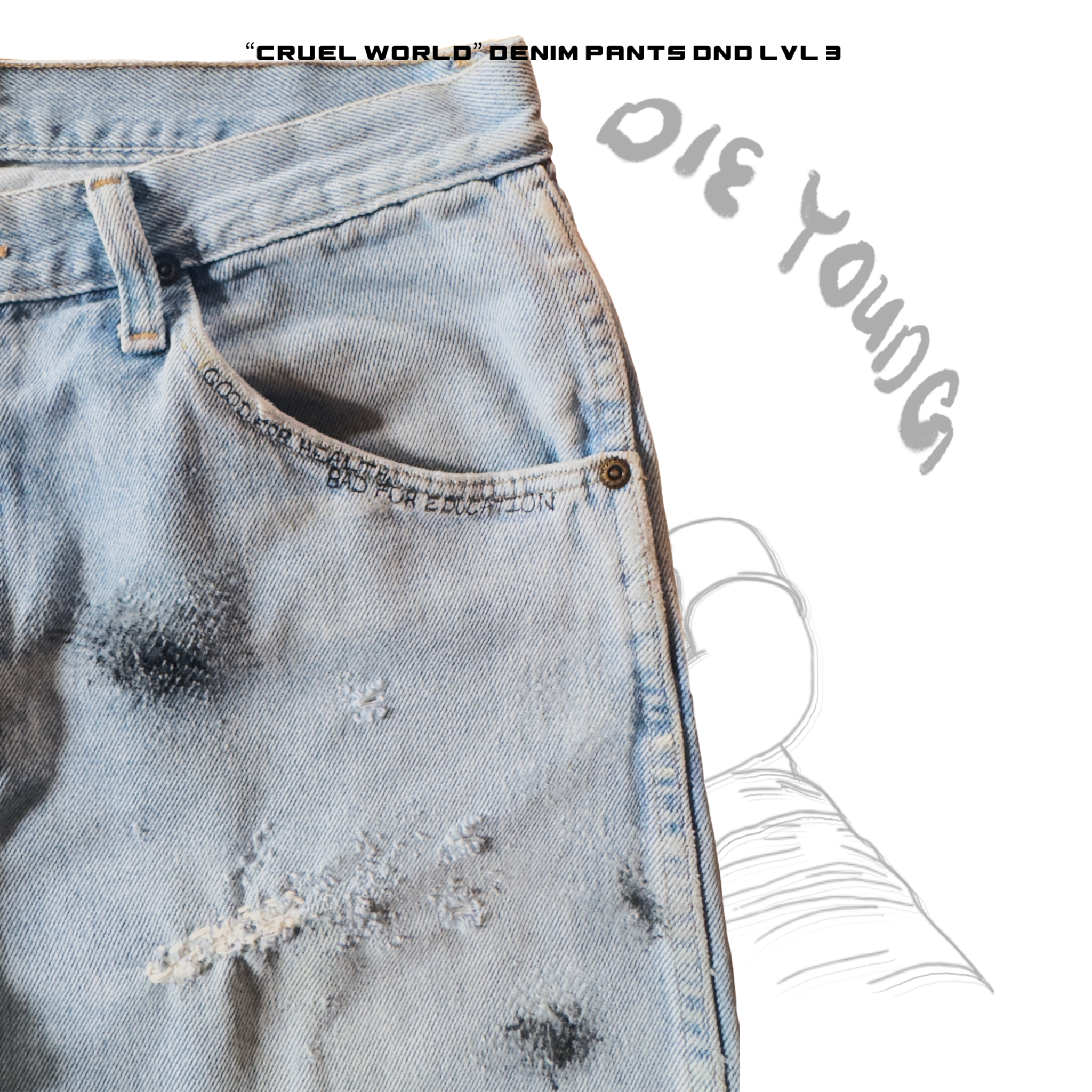 “Cruel World” Denim Pants DND LVL 3
